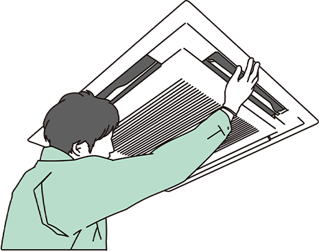 エアコンを見る人